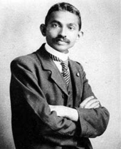 Gandhi visits England for South African Indian rights