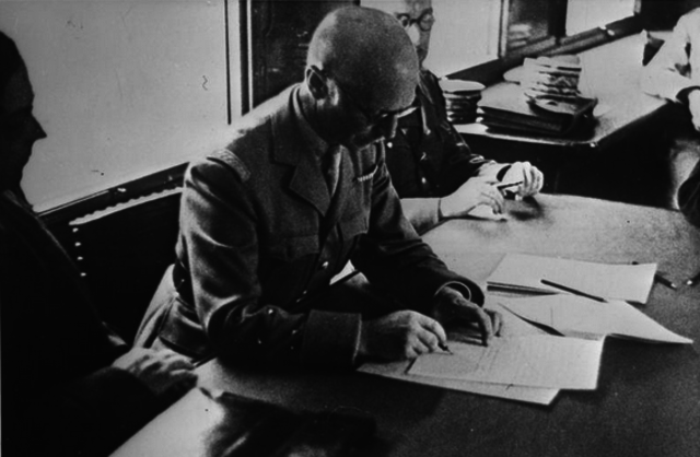 Germany signs the armistice at Compiegne, France. Fighting ends on the 11th hour of the 11th day of the 11th month