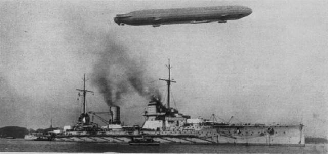 The first Zeppelins appeared over the coast of England