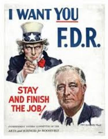 FDR elected to his fourth presidential term