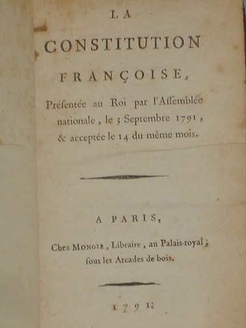 The Adoption Of France's First Written Constitution