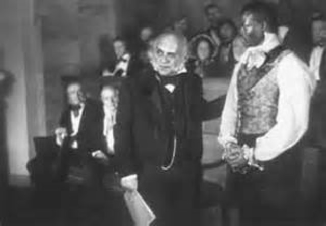 John Quincy Adams argues rights of Amistad slaves