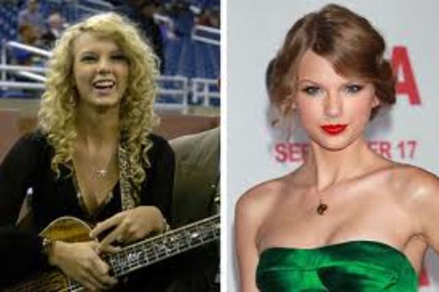 taylor suift antes y despues
