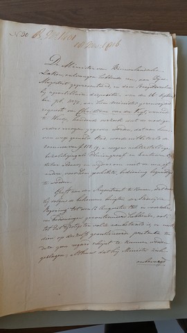 Minister van Binnenlandse Zaken aan Christiaan en Gouverneur