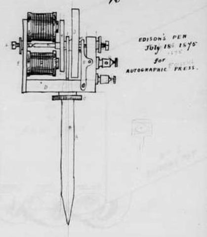 Pneumatic stencil pen
