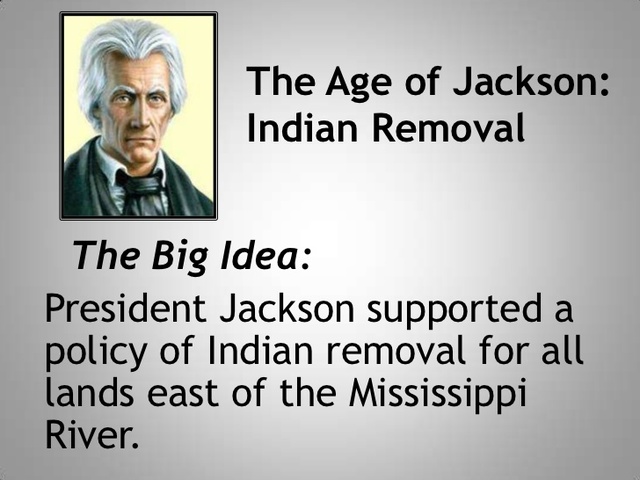 The Indian removal act