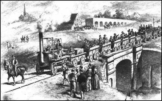 the first public railroad to use locomotives