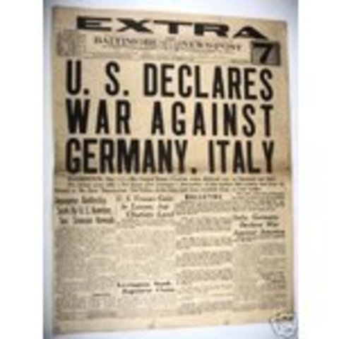 US declares war
