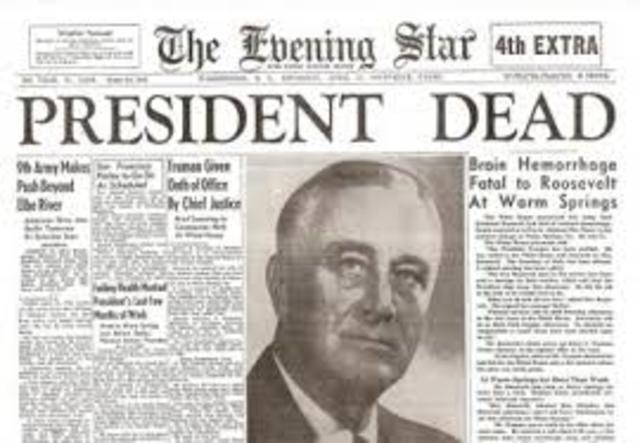 FDR dies