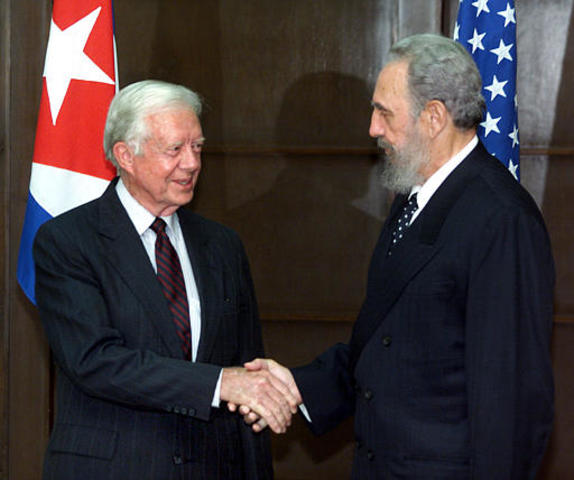 Jimmy Carter becomes the first US president to visit Cuba
