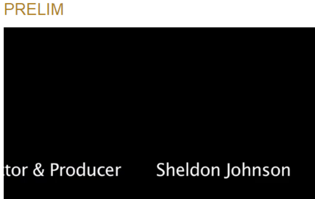 PRELIM - post-production