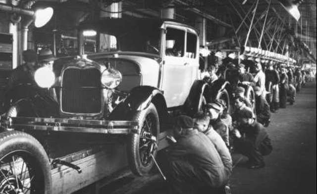 First car assembly line