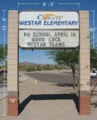 Started school at West Star Elementary