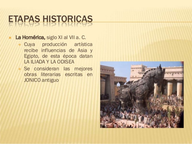 SIGLO XI -VIII. a. C. HOMERICA.