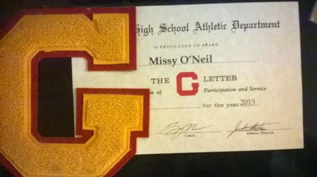 Lettered in Track and Field