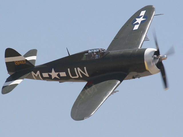 Lt. Herbert Fields is first to fly his P-47 carrying a bomb