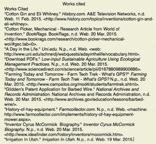 works cited page 1
