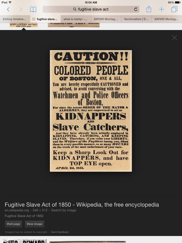 Fugitive slave act