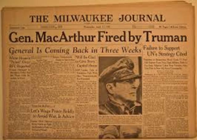 President Truman fires General MacArthur