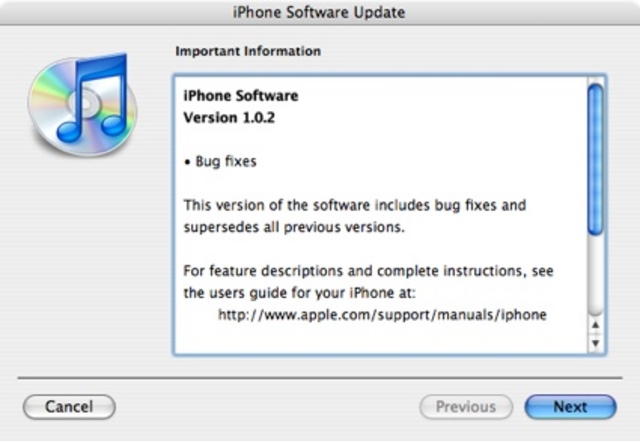 iPhone Firmware 1.0.2