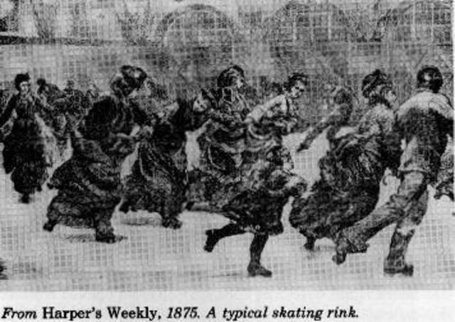 Primeras pistas de patinaje.