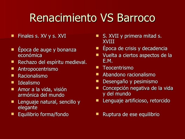 Renacimiento y Barroco