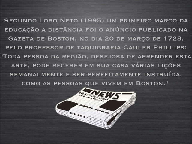 1º Anúncio de oferta da EaD