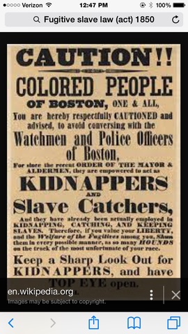 Fugitive slave law (act) 1850