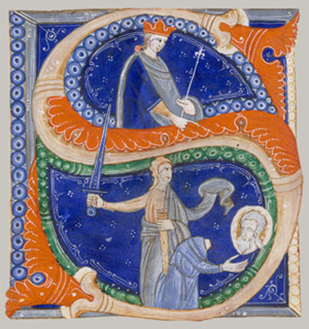 Initial S with the Beheading of Saint Paul