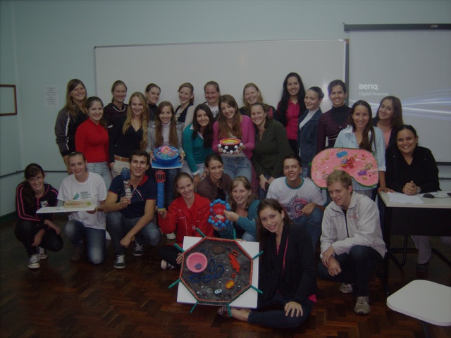 Socialização das maquetes (representações de células), do Componte Biologia I (3ª fase)