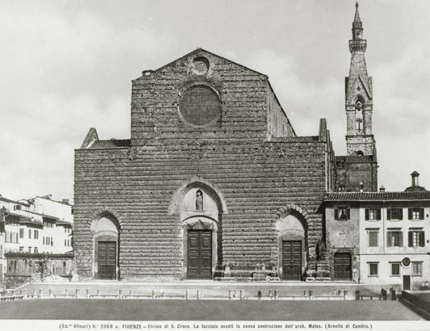 The building of Santa Croce, Florence began
