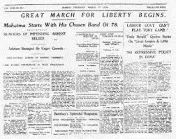 Gandhi sends out a declaration of independence