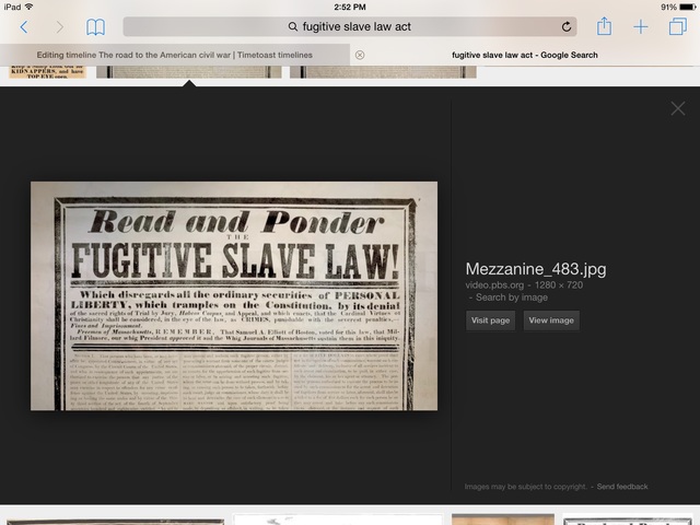 Fugitive slave law act