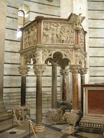 Pulpit of the Pisa baptistery