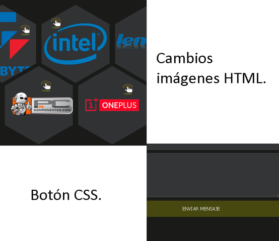 Ajustes CSS y cambios en imágenes de HTML.