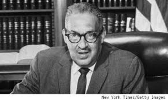 Thurgood Marshall sworn into supreme court