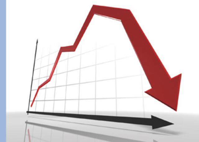 Caida de la bolsa de  balores  en Nueva York