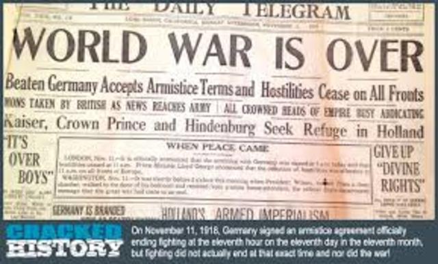 Offical end date of WW1
