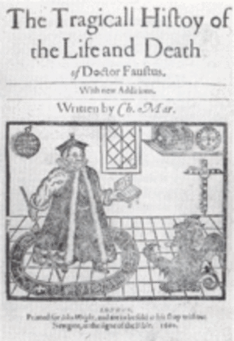 Major Work- Doctor Faustus by Christopher Marlowe
