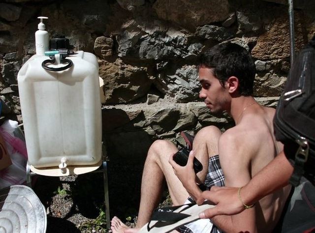 Intendencia improvisada del campamento