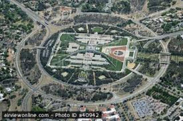 The capital is moved to Canberra