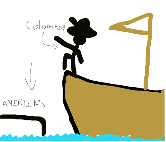 Columbus sails to America