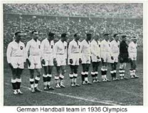 First Handball Game Played