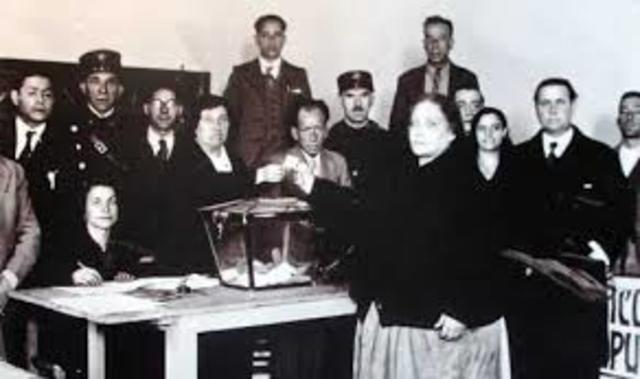 Women are given the right to vote