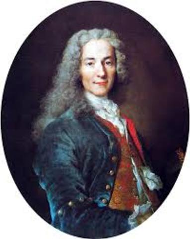 Voltaire is exiled to England