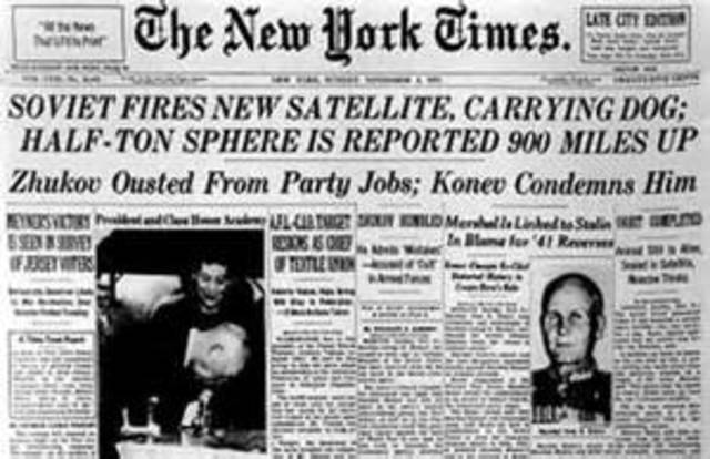 Soviet Sputnik 10 launches dog into Earth orbit