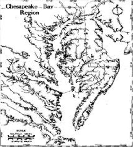 He explored the area around Chesapeake Bay.