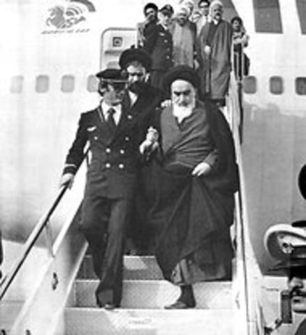 Khomeini Returns to Iran