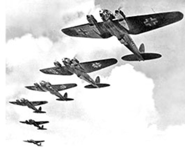 Tyskland anfaller Storbritanien från luften