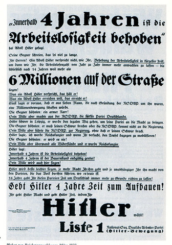 Propaganda Poster for Hitler "Four Year Plan"
